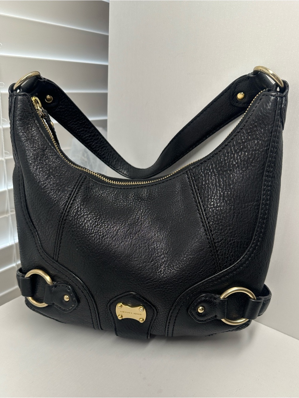 Michael Kors Astor Pebbled Leather Hobo Shoulder Bag Y2K